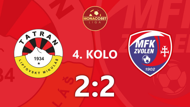 DOMÁCA REMÍZA PROTI ZVOLENU