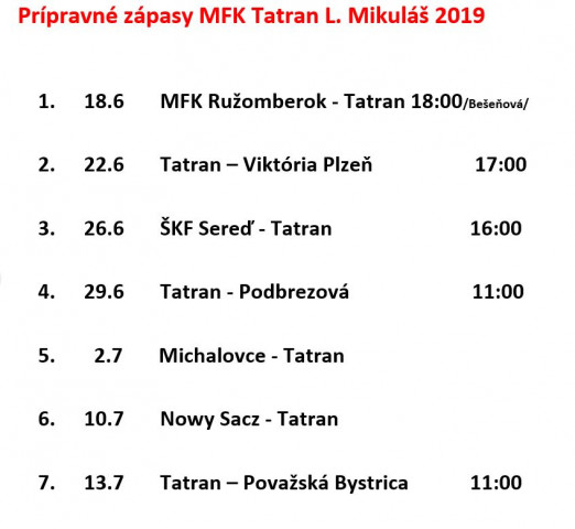 Prípravne stretnutia letnej prípravy