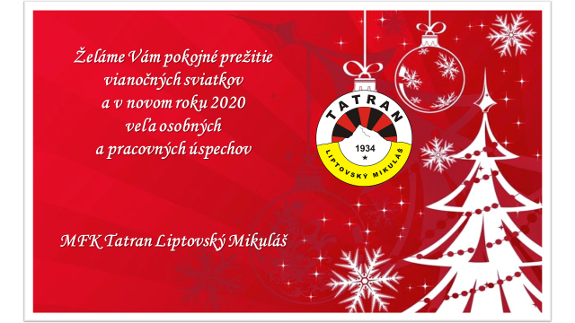 MFK Tatran želá veselé Vianoce a štastný nový rok
