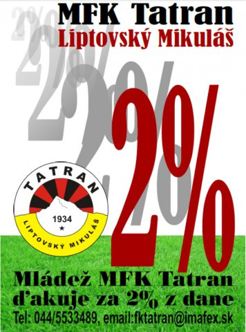 Darujte nám Vaše dve percentá
