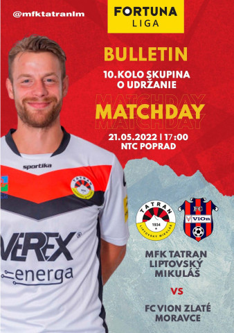 Bulletin 10. kolo nadstavba 2021/2022 FC ViOn Zlaté Moravce