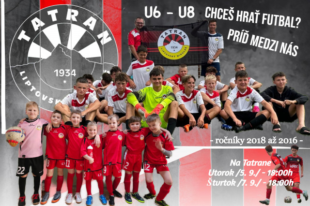 Informácia pre kategórie U6 až U8