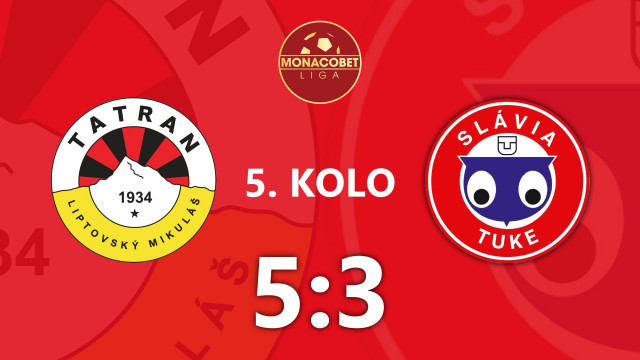 V 5. KOLE VÝHRA PROTI SLÁVII TU KOŠICE PO GÓLOVEJ PRESTRELKE