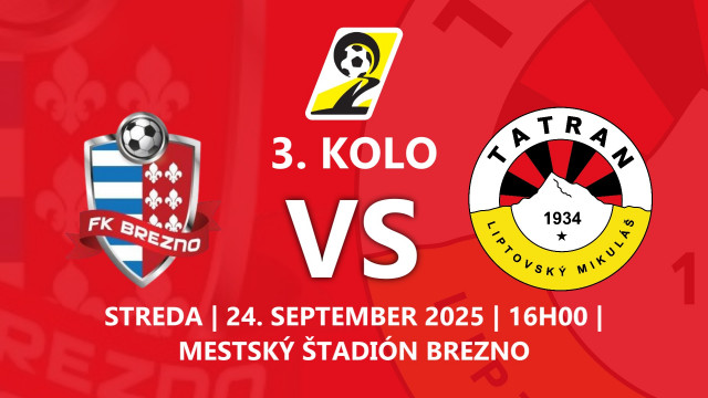 V TREŤOM KOLE SLOVNAFT CUPU VONKU PROTI FK BREZNO