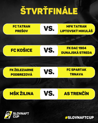 ŠTVRŤFINÁLE SLOVNAFT CUPU
