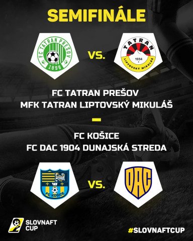 ŽREB SEMIFINÁLE SLOVNAFT CUPU