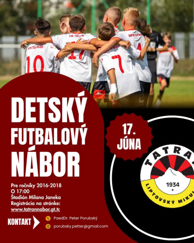 DETSKÝ FUTBALOVÝ NÁBOR