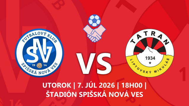 PRÍPRAVNÉ STRETNUTIE: FK SPIŠSKÁ NOVÁ VES - MFK TATRAN LIPTOVSKÝ MIKULÁŠ