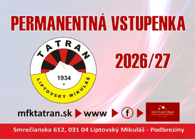 PERMANENTKY NA NOVÚ SEZÓNU V PREDAJI!